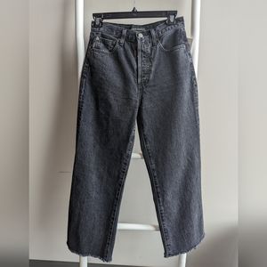 Denim Forum Farrah High Rise Wide Leg Jeans